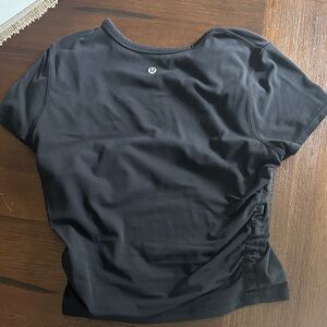 lululemon athletica Jet Black cropped Short Sleeve Top